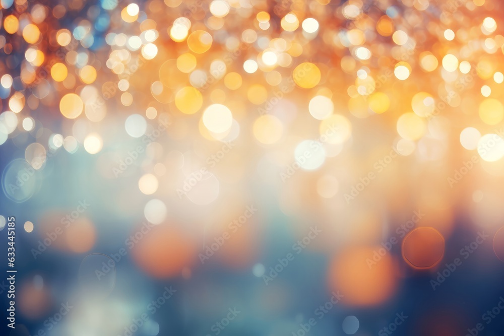Golden lights with blur bokeh effect, Christmas background, holiday Golden lights with blur bokeh effect, Christmas background, holiday