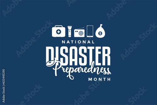 Disaster Preparedness Month background template Holiday concept