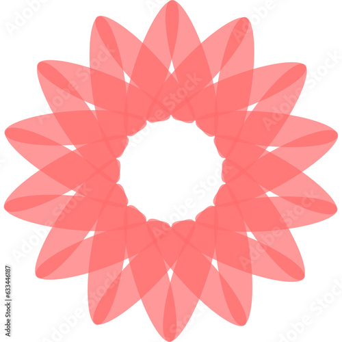 Mándala de flor roja