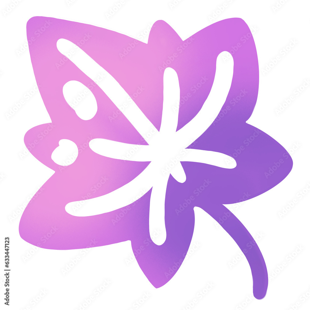 Single purple Autumn leaf Single purple Autumn leaf