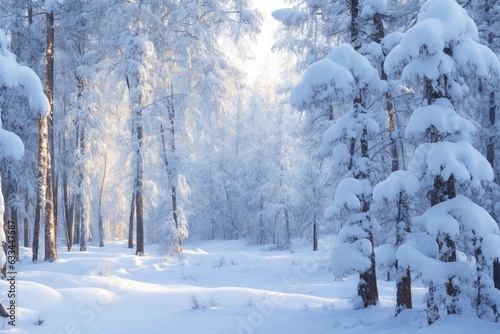 Snow covered trees in winter