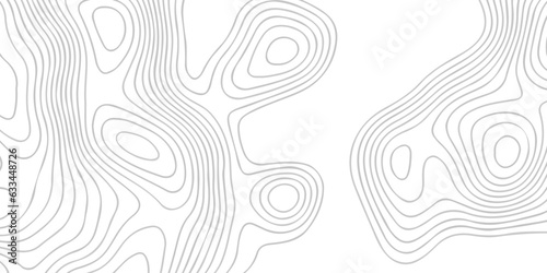 Topography map background. Topographic map lines, The black on white contours vector topography stylized height of the lines map. 