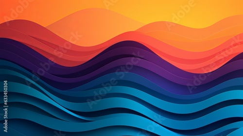 color gradient expressive papercut layer wallpaper