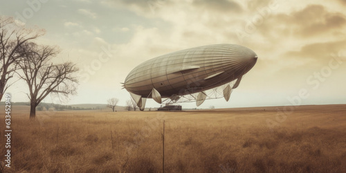 An airship under construction - Generative AI