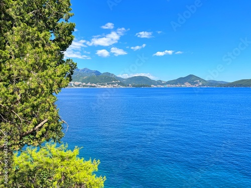 Blue sea water of Adriatic coast 