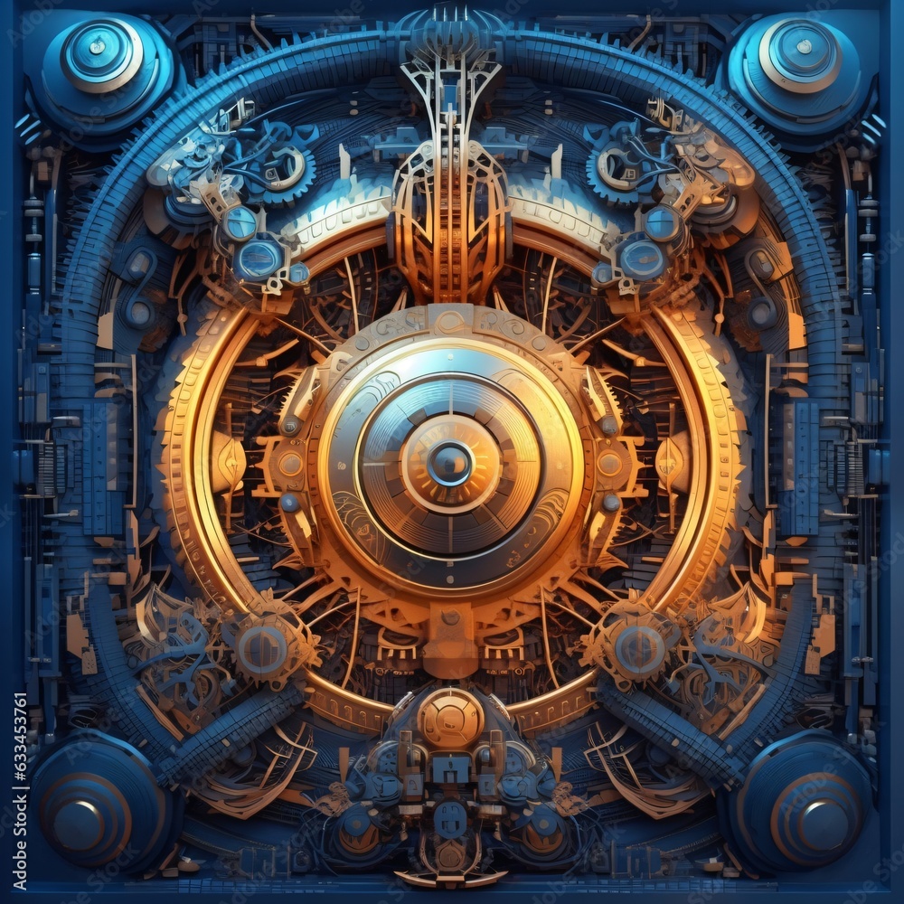 Fototapeta premium futuristic and symmetrical techno design
