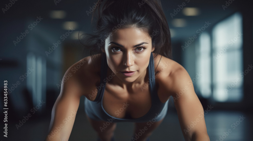 woman working out at gym