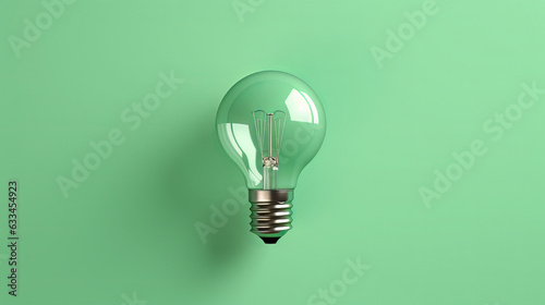 light bulb on green background