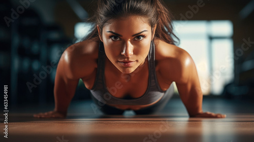 woman working out at gym