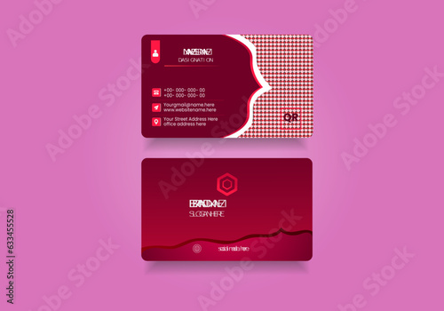 modern visiting card. flat design vector.