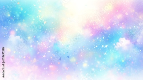 Watercolor rainbow haze fantastic material background. 