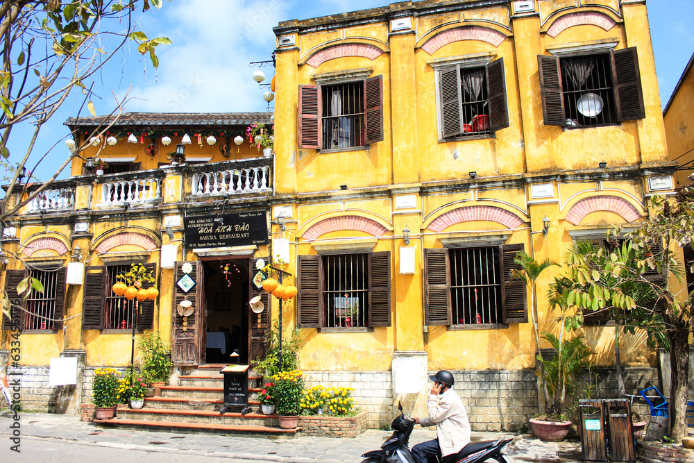 old buildings in Hanoi, Vietnam