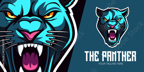 Angry Panther Vector Logo: Modern Sport Emblem & Team Badge Design Concept