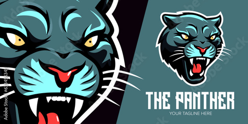 Bold Panther Emblem: Dynamic Logo Design for Sportswear, Teams & Collectibles