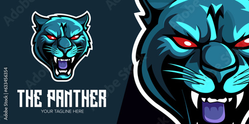 Powerful Panther Mascot: Contemporary Vector Logo for Sports, Esports & Apparel