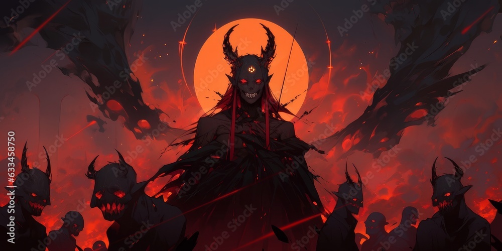 Naklejka premium demons in hell