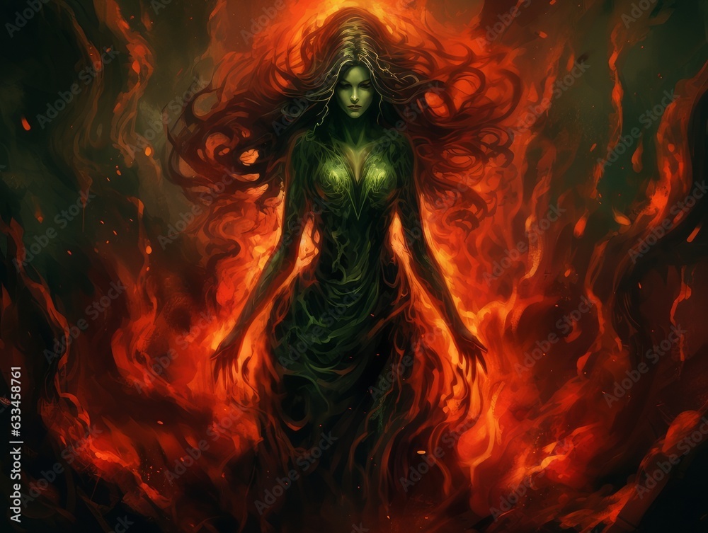 Fototapeta premium demoness in hell