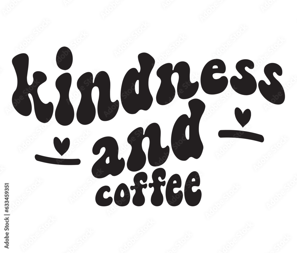Retro Kind ness Craft Design. T-shirt Design. Illustration