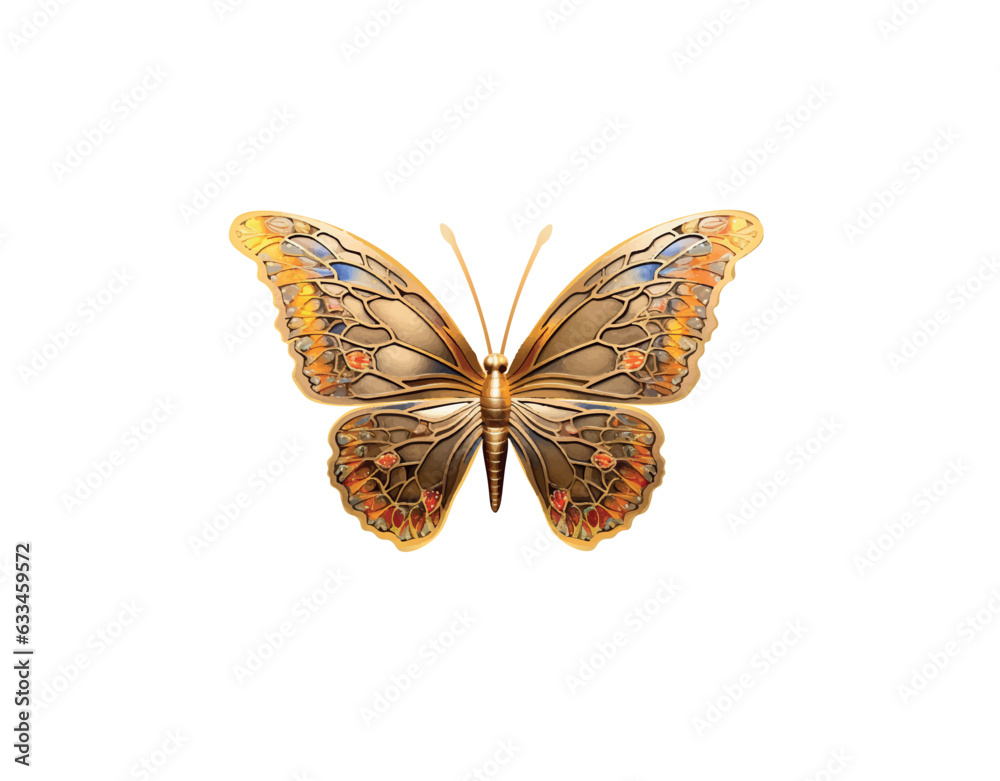 Vector illustration of a beautiful butterfly on a white background