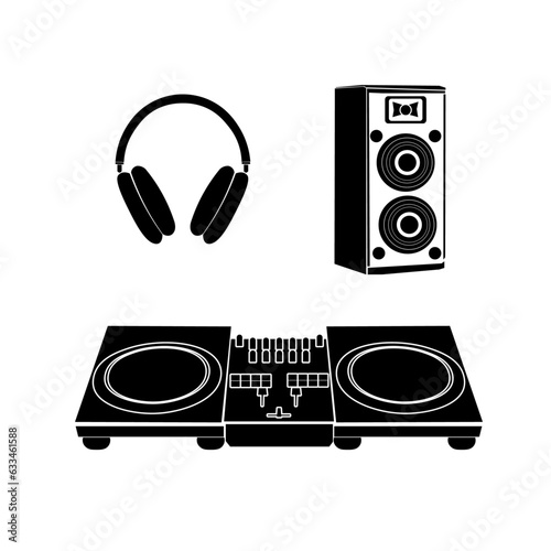 Set of Speakers and Music Equipment
