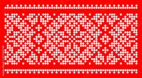 Vector illustration of Ukrainian ornament in ethnic style, identity, vyshyvanka, embroidery for print clothes, websites, banners