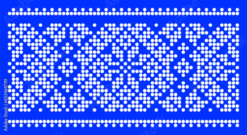 Vector illustration of Ukrainian ornament in ethnic style, identity, vyshyvanka, embroidery for print clothes, websites, banners