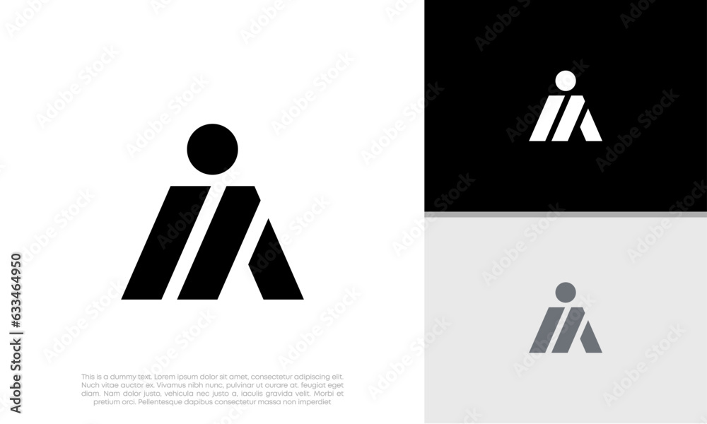 Fototapeta premium Initials M logo design. Initial Letter Logo. Innovative high tech logo template.