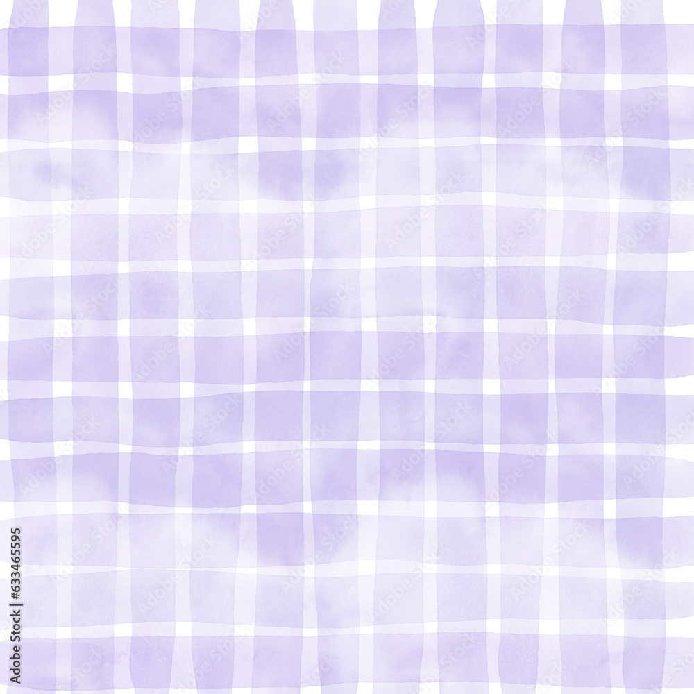 Purple Gingham Hand Drawn Background Purple Gingham Hand Drawn Background