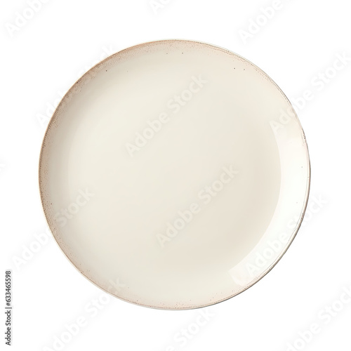 A grungy transparent background with an empty white plate emphasizing food and ingredients