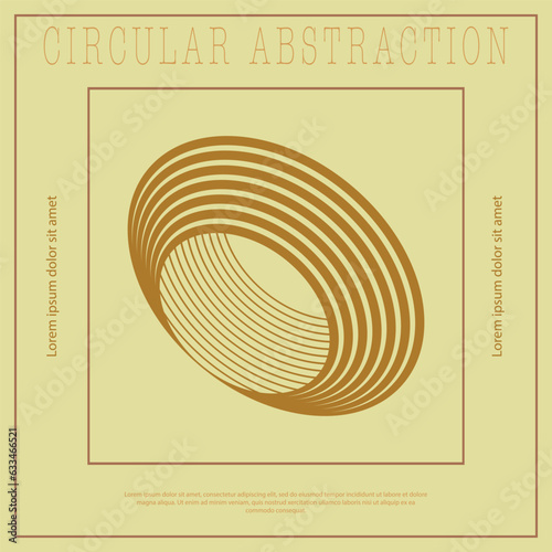  idea of an abstract composition for the design of a poster, banner, poster, cover or postcard. Premium version of the corporate style. Template for interior design, prints and decorations