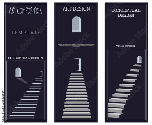A conceptual idea in the design of a poster, banner, poster, cover or postcard. The idea of corporate style. Template for interior design, prints and decorations. Layout for creative design