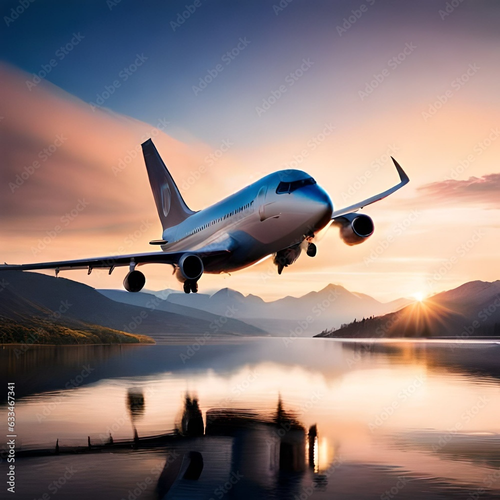 Fototapeta premium air plan generative by AI technology
