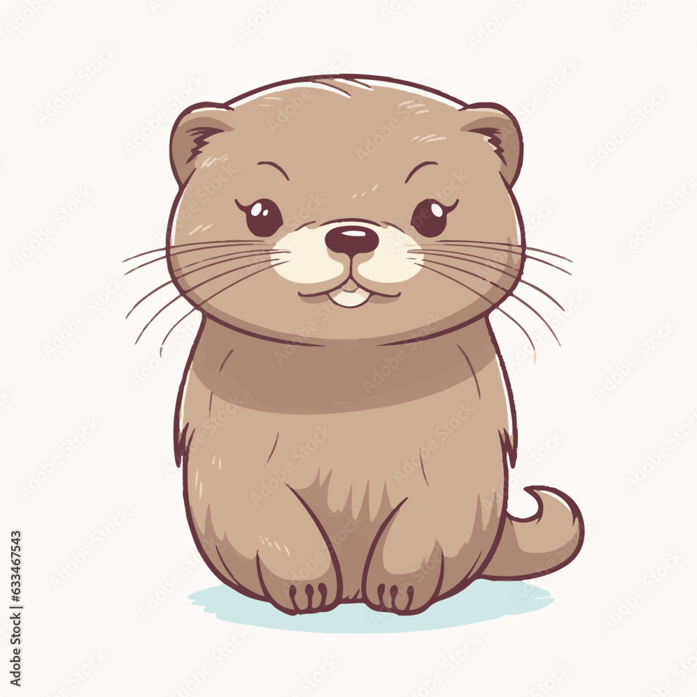 Logo vector illustration of an Kawaii Mink Logo vector illustration of an Kawaii Mink