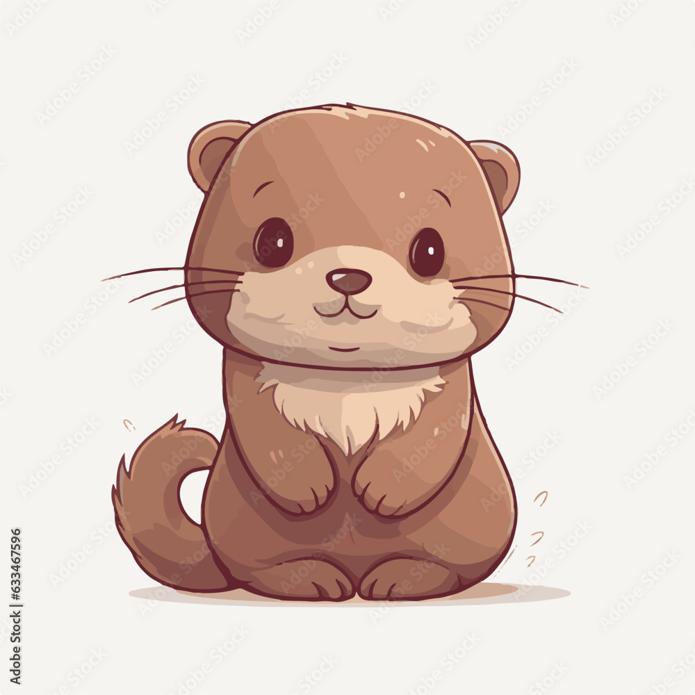 Logo vector illustration of an Kawaii Mink Logo vector illustration of an Kawaii Mink