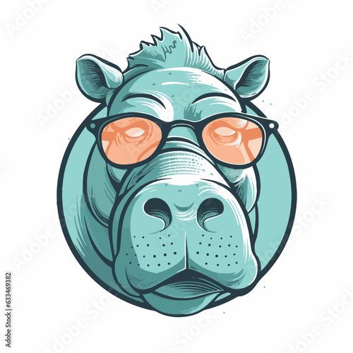 Logo vector illustration of an Hippopotamus