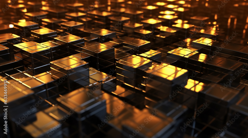 Obraz premium abstract background with glowing squares