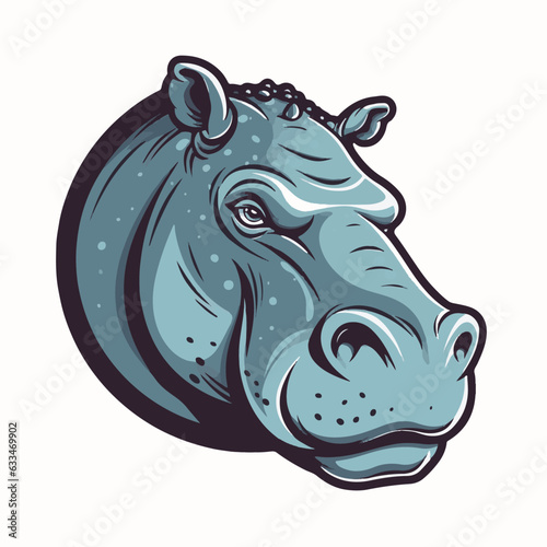 Logo vector illustration of an Hippopotamus