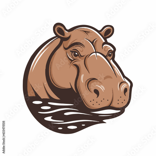 Logo vector illustration of an Hippopotamus