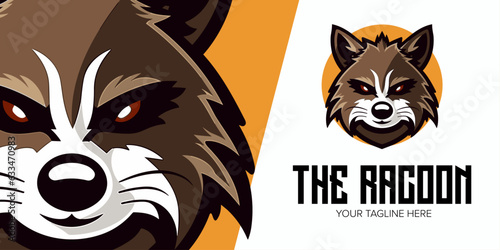 Raccoon Power Unleashed: Modern Esport Team Logo Concept for Victorious Style!