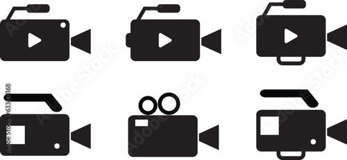 Video camera icon vector illustration Movie camera icon