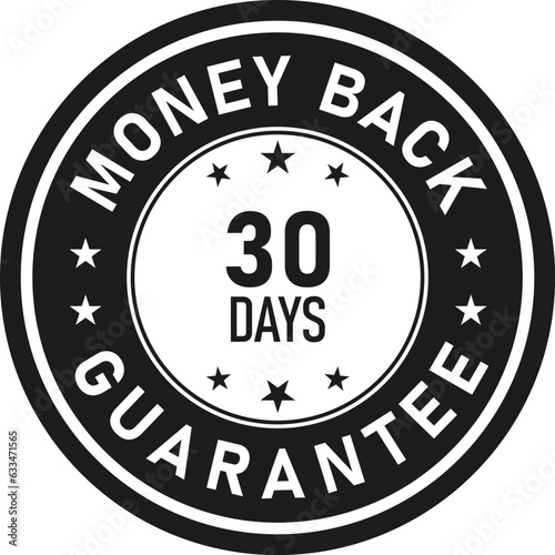30 day money back guarantee label, badges.
