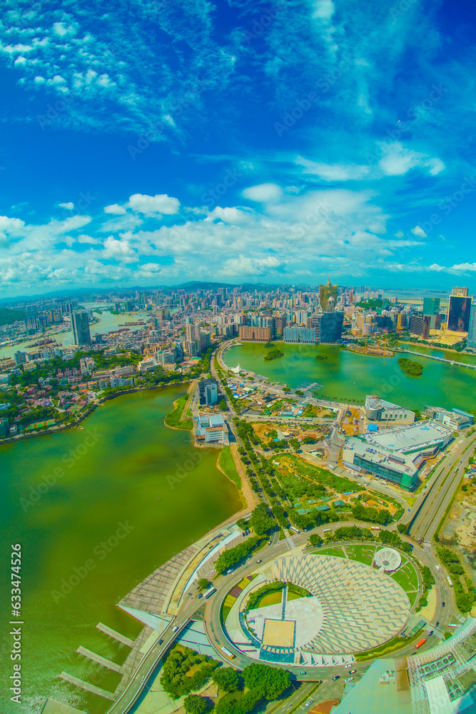 マカオの町並み(マカオタワーから撮影) Stock Photo Adobe Stock