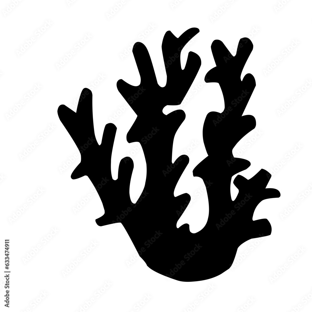 Silhouette Sea Coral 