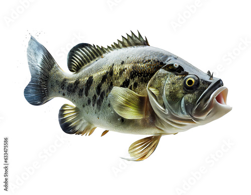 Bass fish on transparent background