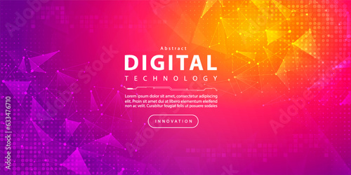 Abstract digital technology futuristic circuit purple pink background, Cyber science tech, Innovation communication future, Ai big data, internet network connection, Cloud hi-tech illustration vector