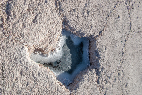 Formation plan photograph of Salt flats of Argentina. Important Sodium and Lithium production pole. (ID: 633479560)