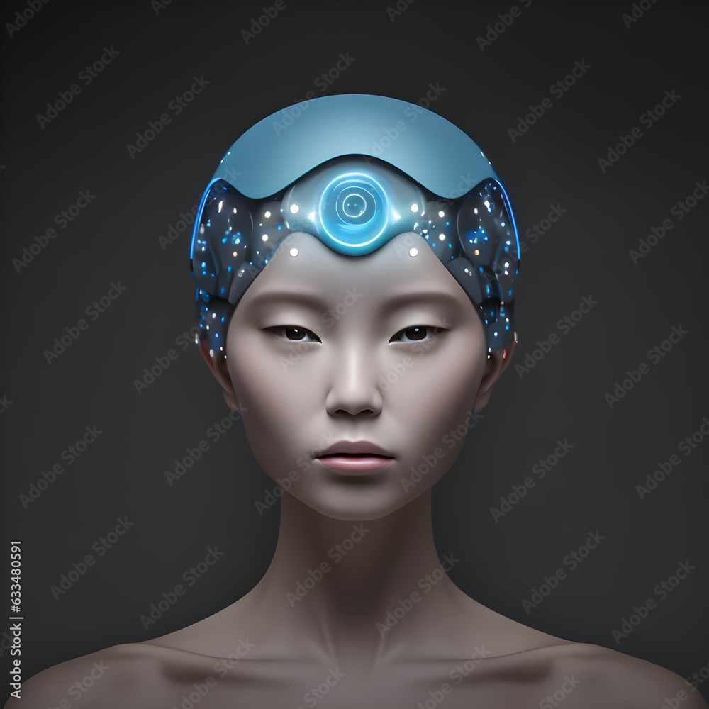 portrait of a woman, humanoid