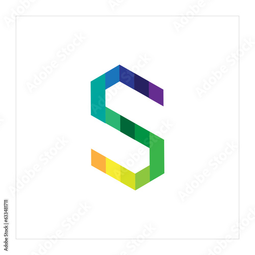 Initial S letter luxury beauty flourishes ornament monogram logo Swoosh Letter Logo Design for business and company identity. Water Wave S Logo with modern trendy