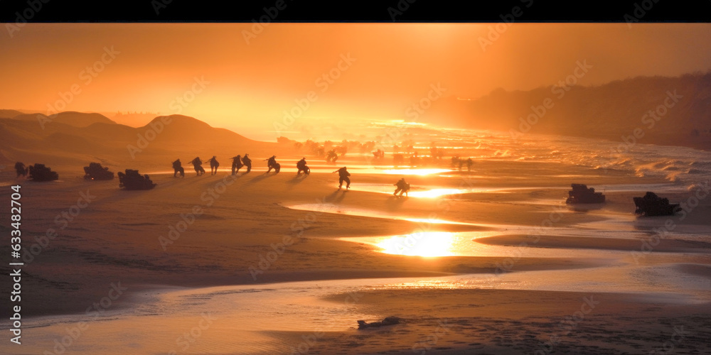 The tragic Normandy landings during World War II - Generative AI The tragic Normandy landings during World War II - Generative AI