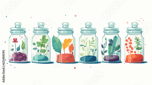 Drawing of a bottle with medicines on a white background minimalism vector